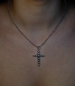 1700s diamond cross pendant