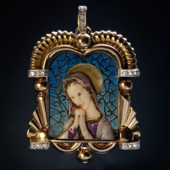 Art Deco Madonna pendant