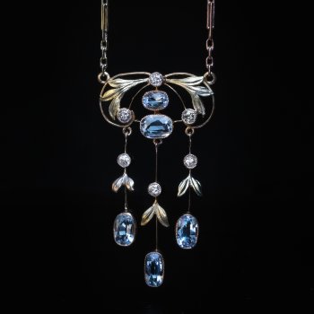 Belle Epoque aquamarine necklace