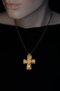 Byzantine cross necklace