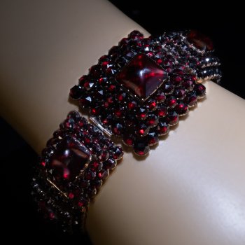 Antique Bohemian garnet bracelet