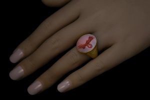 Roman gold and carnelian intaglio ring circa 1st century AD