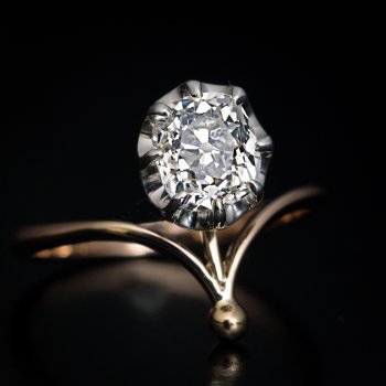 Belle Epoque antique diamond engagement ring