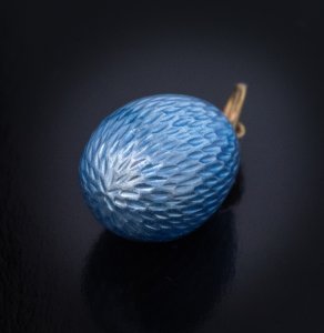 Antique Russian guilloche enamel egg