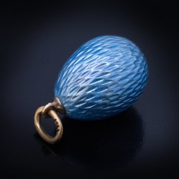 Antique Russian guilloche enamel egg