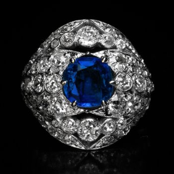Antique Burma sapphire ring