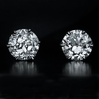 Old European cut diamond earrings