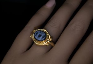 Roman nicolo intaglio ring
