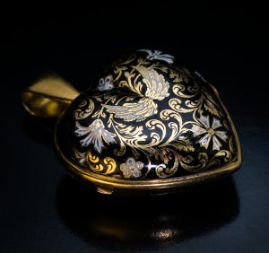 Antique 19th century heart pendant