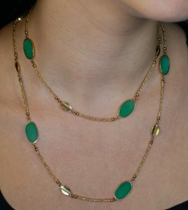 Vintage chrysoprase jewelry