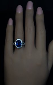 No heat sapphire engagement ring