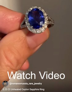 Unheated Ceylon sapphire ring video