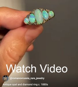 Antique opal ring video