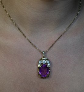 Vintage amethyst necklace