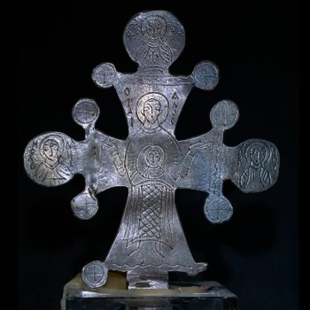 Large Byzantine Silver Processional Cross