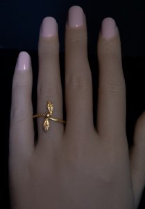 Roman gold snake ring