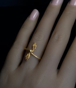 Ancient Roman gold snake ring