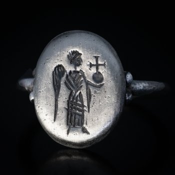 Byzantine silver ring