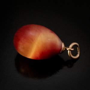 Antique Russian agate egg pendant