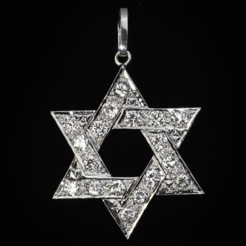 Star of David vintage diamond pendant