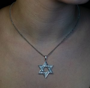 Star of David diamond pendant