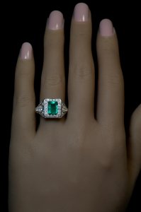 Emerald engagement ring