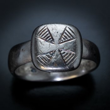 Templar ring - medieval crusader ring c. 1200 - 1300