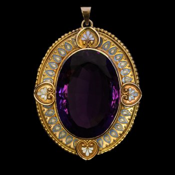 Antique Siberian amethyst pendant