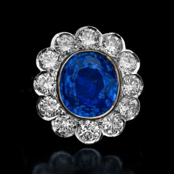 Vintage sapphire and diamond ring
